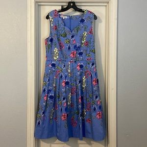 Talbots floral fit and flare dress